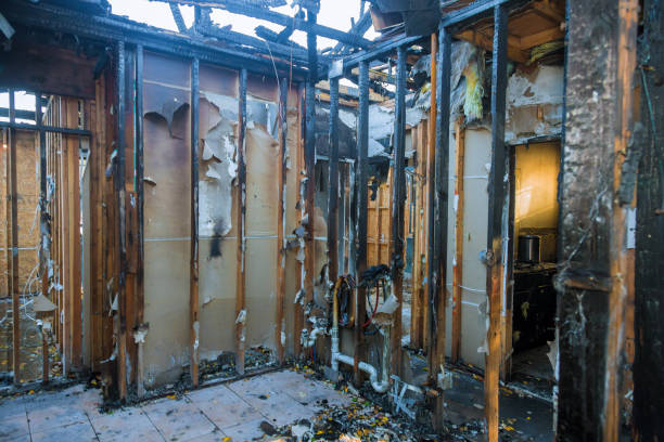 Professional Fire Damage Restoration technician working in Atco, NJ